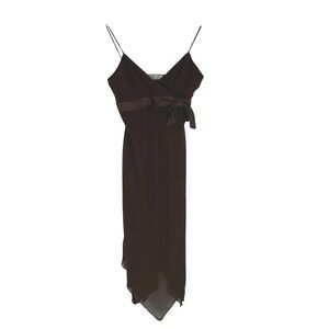 Y2K Trixxi Handkerchief Hem Midi Dress‎ Size 5 Retro Spaghetti Strap Side Bow